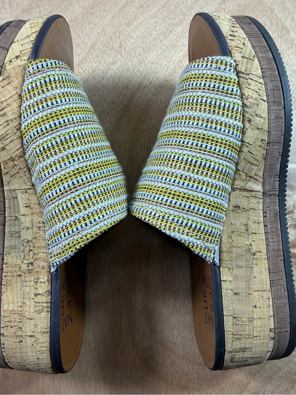 NATURALIZER KRISTEN WEDGE SANDAL WARM WOVEN FADRIC OVERLAY SIZE 6 - Picture 8 of 11